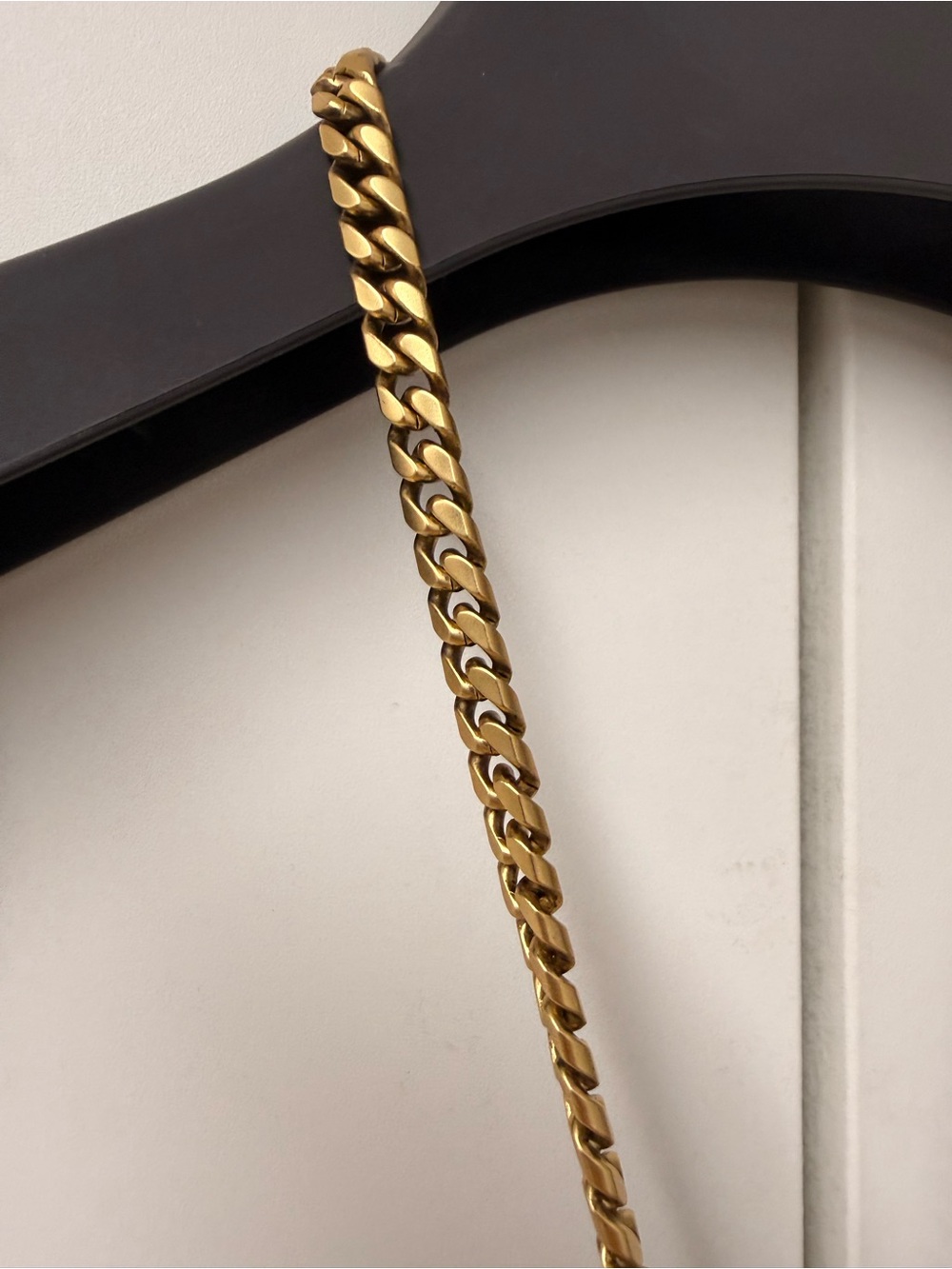 Men's Gold-Tone Curb Chain Necklace with Hand Pendant - Picture 3 of 4